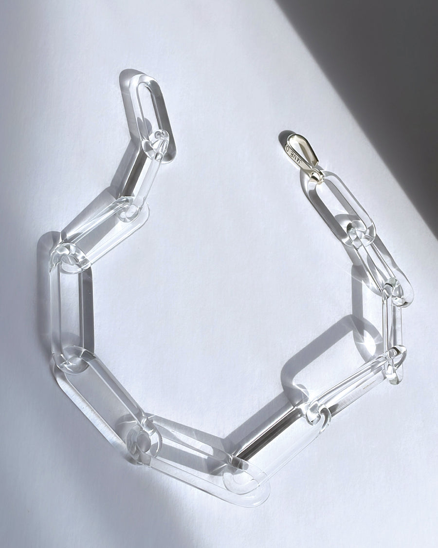 Clear Oval Link Necklace