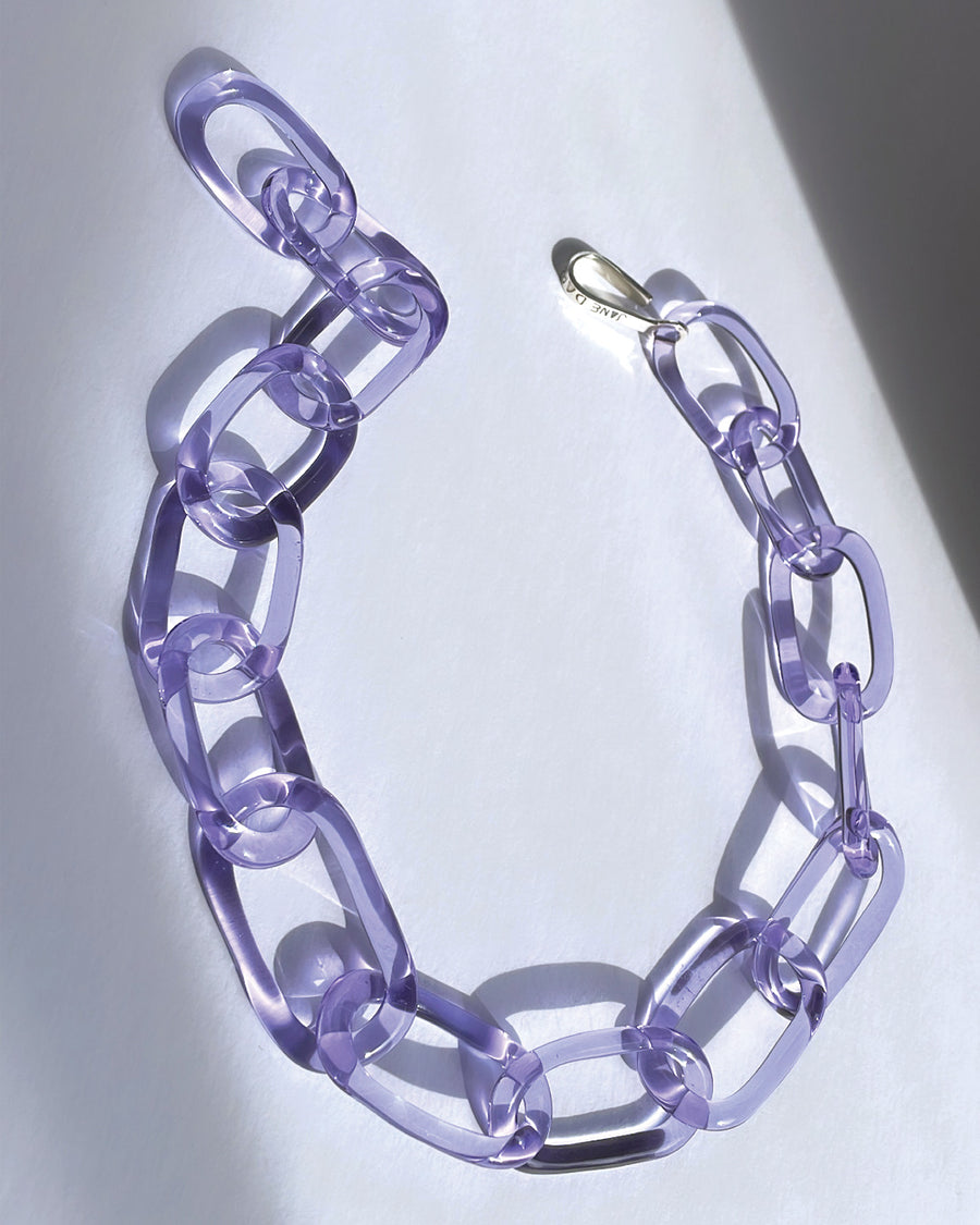 Lilac Medium Oval Link Necklace