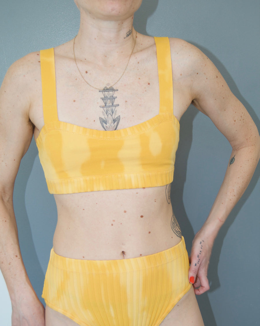 Tie dye high brief marigold